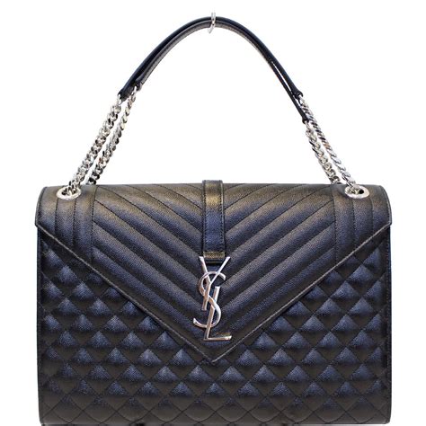 ysl embossed leather bag|ysl shoulder bag black.